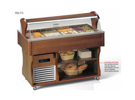 Vetrina refrigerata per antipasti mod. Isola 6 SS